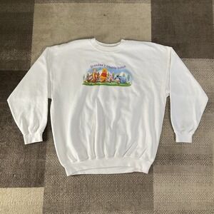 VTG Winnie The Pooh Sweatshirt Crewneck Adult‎ XL White Grandmas Loveable Bunch
